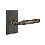 Flat Privacy (Bed & Bath) Door Lever with Rectangle Rosette