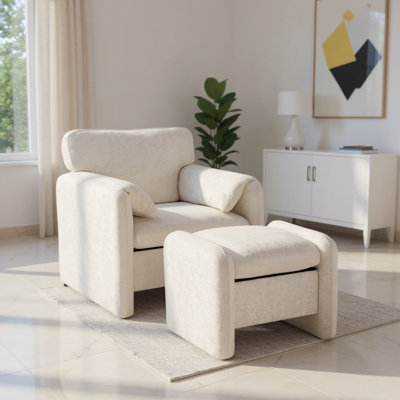 Upholstered Chenille Accent Chair