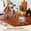 Ensemble de sous-pieds en bois naturel, coussinets chauds à motif de 4 feuilles avec support de rangement décoratif, porte-casseroles comme cadeau de cuisine, sous-plats en bois pour plats chauds, casseroles, poêles, bols, théières, cafetières