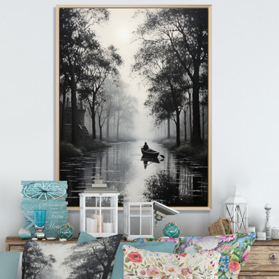 " Canal Quiet Passage Charcoal III "
