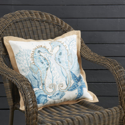 Charming Outdoor Sea Horse Pillow