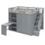 Lit mezzanine double avec armoire, bureau et tablettes ModuNest-115684318