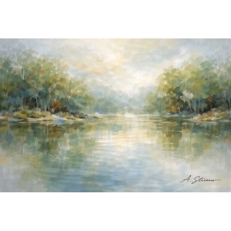 Art mural sur toile Pondside Light, L 36 po x H 24 po x P 1,5 po