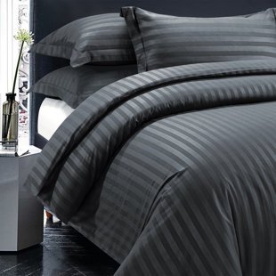 Microfiber Striped Bedding with Pillowcases