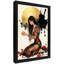 Reproduction d'art encadrée noire rétro japonaise, geisha-765043363