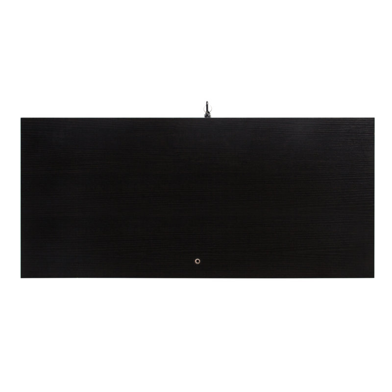 Vitrine noire avec deux portes et 3 tablettes en verre - Rangement élégant pour tablettes