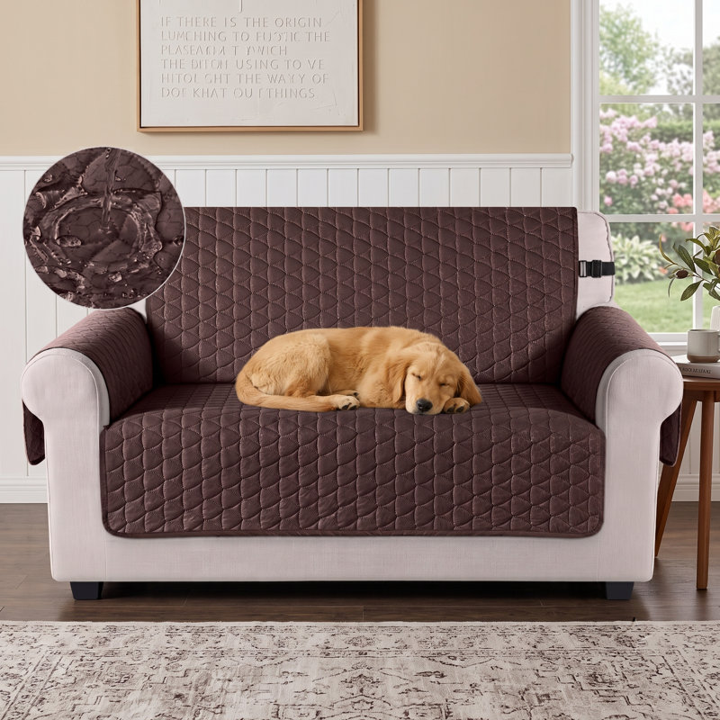 Housse de canapé imperméable pour causeuse Wildee, Café