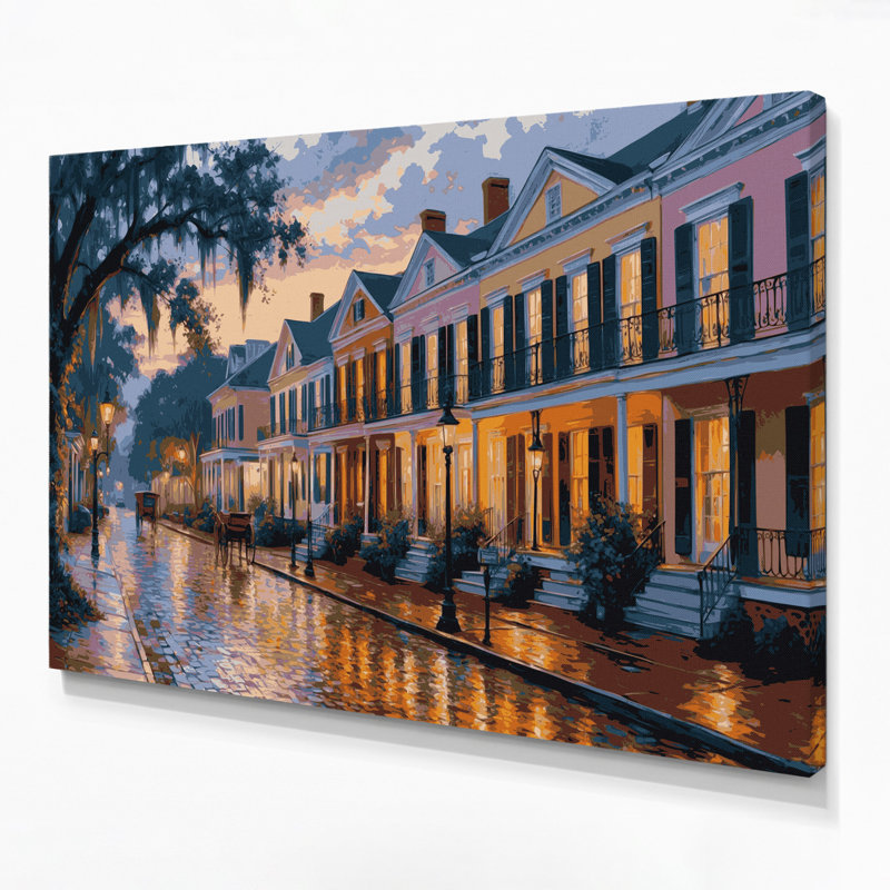 Art mural sur toile «Cities Charleston SC» gris, H 11 po x l 14 po