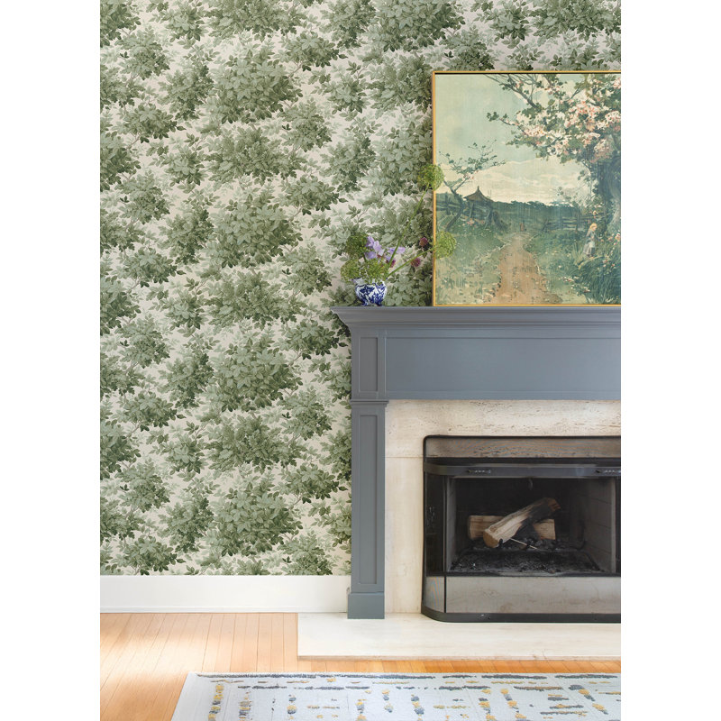 Greenwood Moss Deciduous Wallpaper, Green