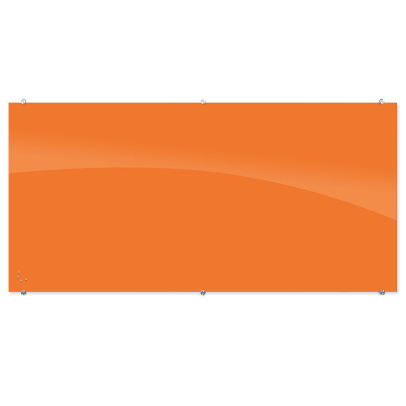 Tableau effaçable mural en verre Visionary, H 47,24 po x L 94,49 po, Orange