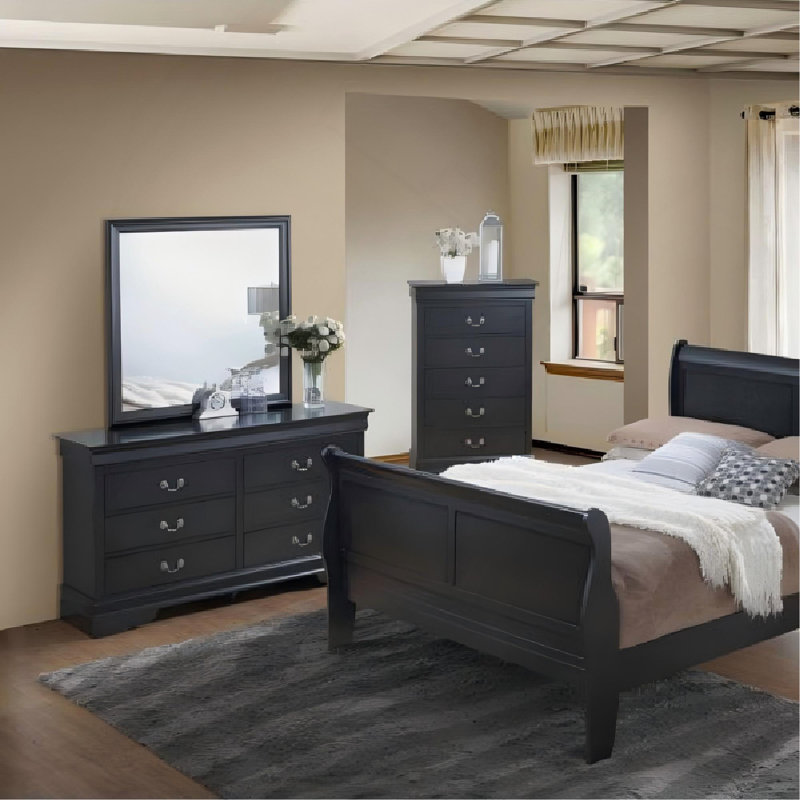 Commode élégante noire