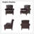 Alesha 36.5"W Traditional Cowhide Genuine Leather Accent Chair with Tufted Back-906151127