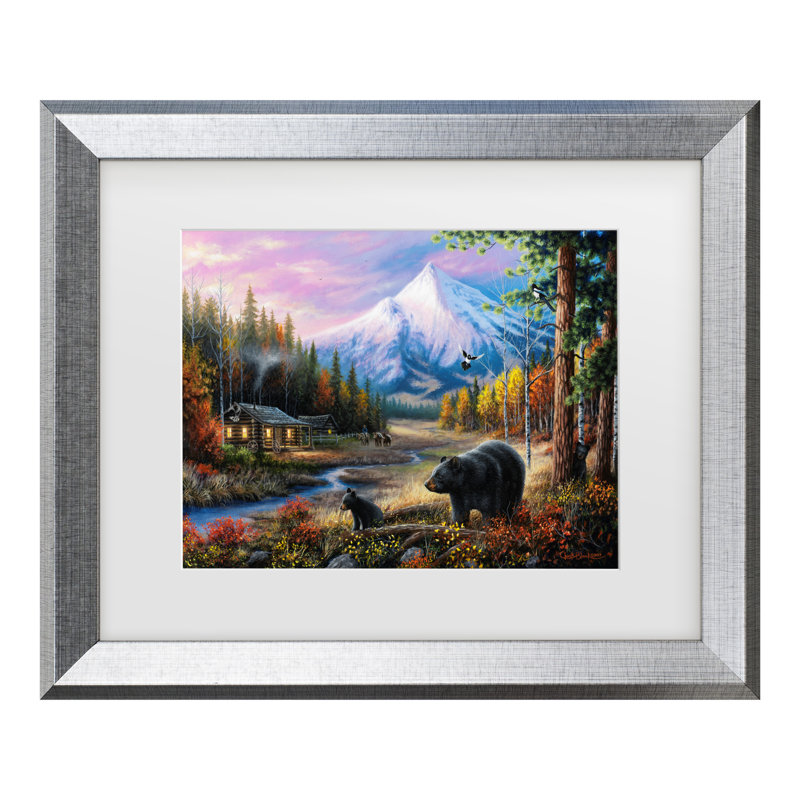 Chuck Black «routine visiteurs», art encadré mat, Argent, H 19,5 po x l 23,5 po x P 0,75 po