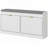 Shoe Bench, Entryway Bench with 2 Flip Drawers, Seating Cushion