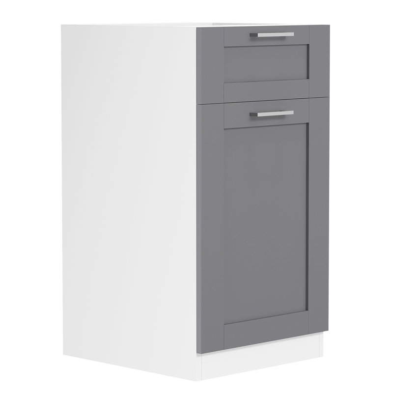 Albanese Wardrobe, White/Anthracite