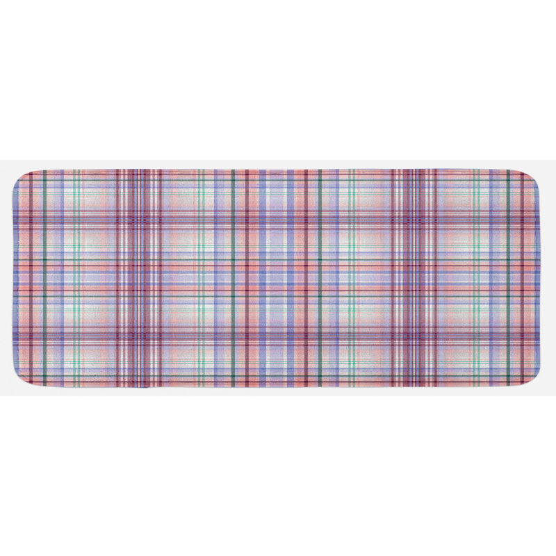Tapis de cuisine à rayures géométriques fines