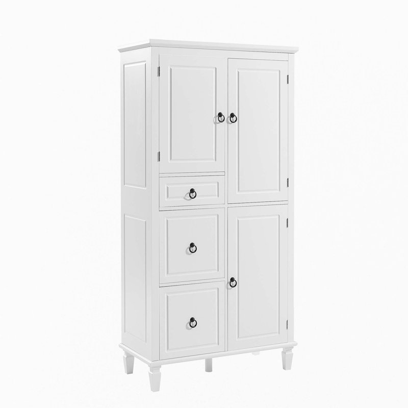 Armoire de rangement rétro multifonctionnelle avec tablettes réglables