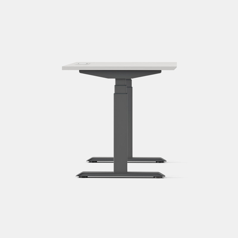 Standing Desk, White, 52" H x 48" W x 30" D, Charcoal