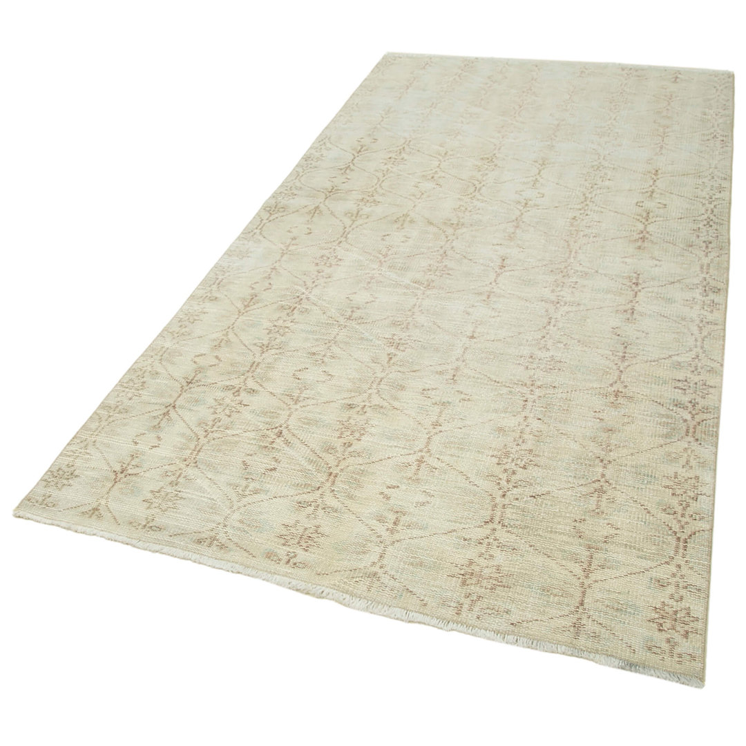 Vintage Beige Vintage Wool Handmade Area Rug