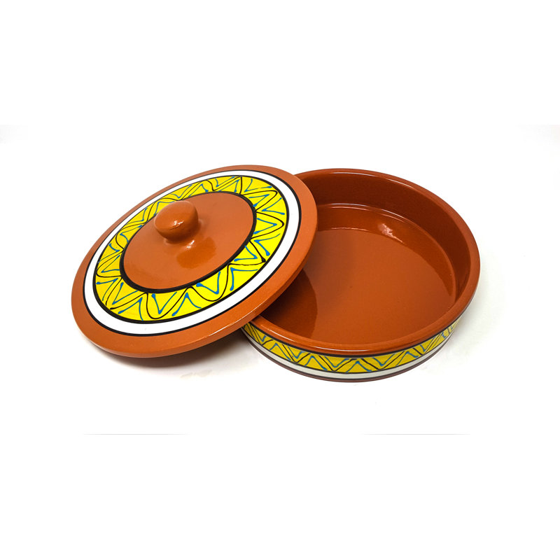 August Grove Kuala Serving Bowl, Yellow