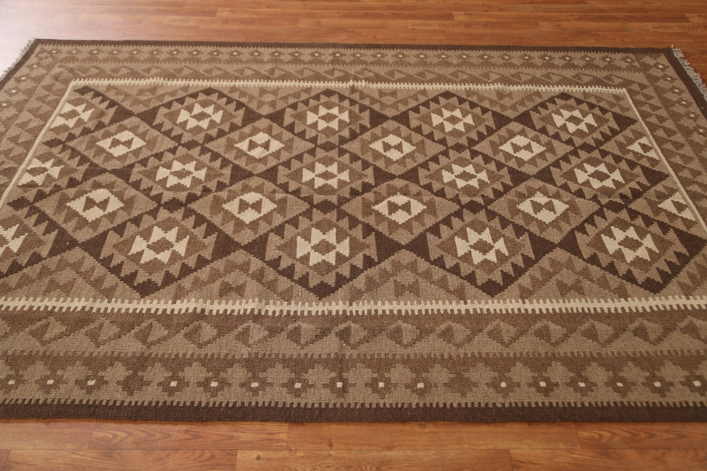 Bungalow Rose Tribal Wool Kilim Area Rug 5x8 | Wayfair