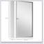 Armoire à pharmacie murale pour salle de bain à miroir, cadre vertical en acier inoxydable 16 po x 24 po