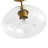 1-Light Clear Glass Semi-Flush Mount