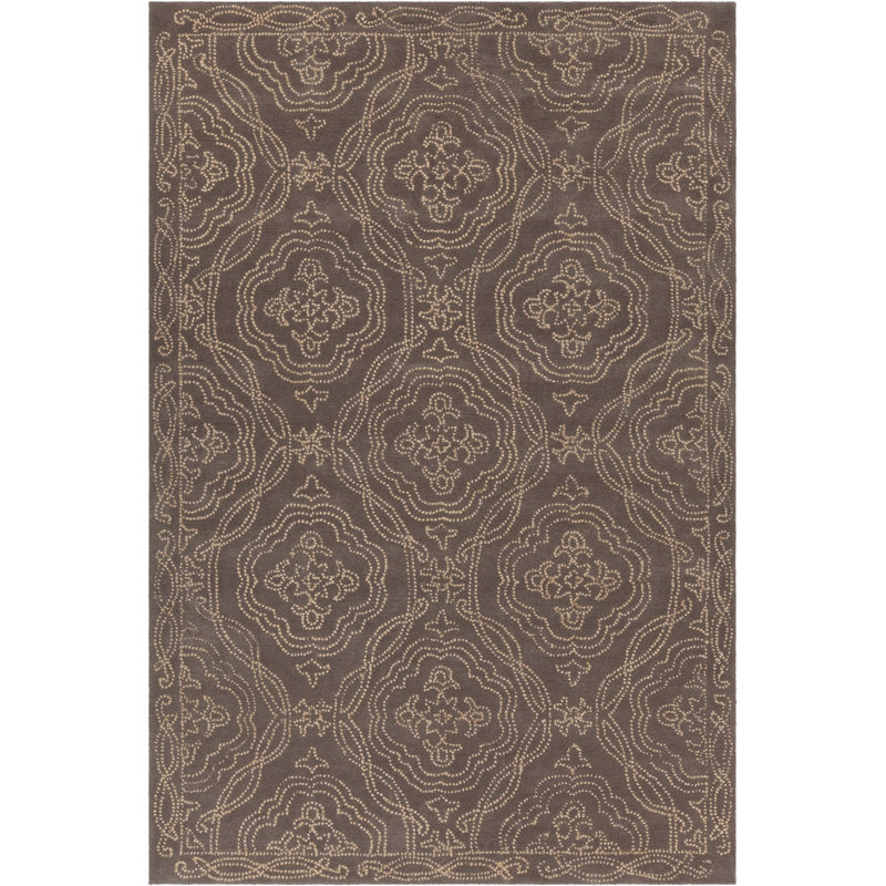 Tapis contemporain touffeté à la main Fairburn, Rectangle 5 pi x 7 pi 6 po