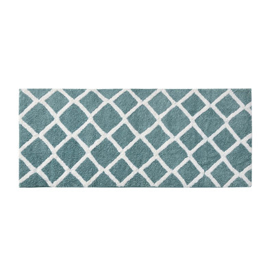 Tapis de bain réversible en microfibre touffetée à poils longs
