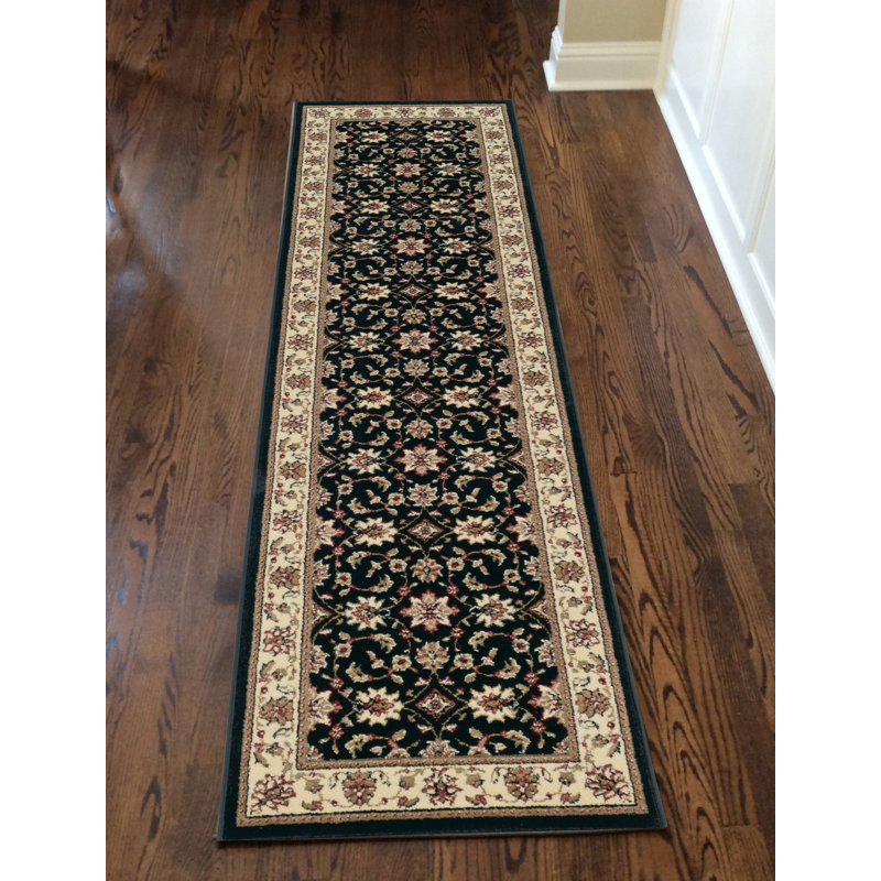 Tapis noir Fort Collins, Tapis de couloir 2 pi 2 po x 7 pi 7 po