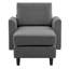 Chaise d'appoint rembourrée simple 35 po avec accoudoirs et pieds de repose-pieds mobiles Brannen-759848132
