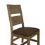 Ensemble de 2 chaises de salle à manger Tacey, polyester brun, structure en bois brun arachide