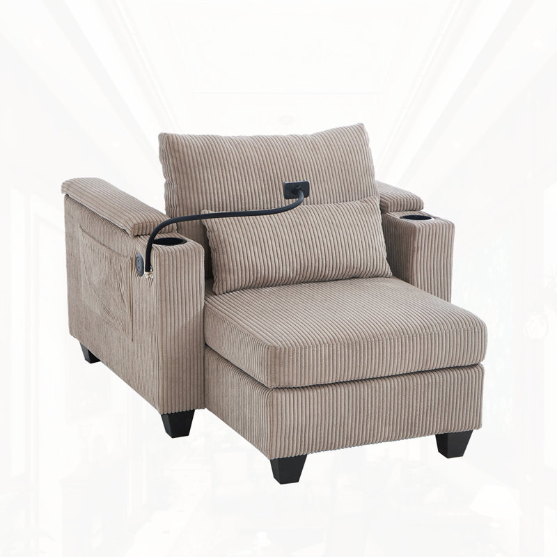 Méridienne convertible, Brun