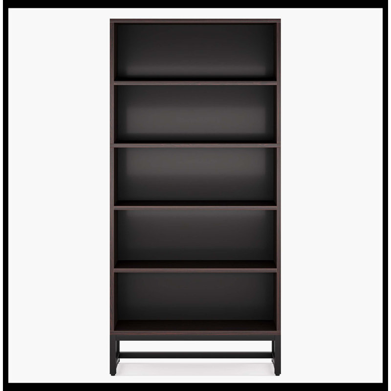 Bibliothèque à 5 niveaux Tribesigns | Panneau de dossier profond et ensemble anti-basculement | 88 lb par tablette | Idéal pour le salon, le bureau, le rangement et la présentation