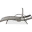 Chaise longue grise d'extérieur pour 2 personnes, fauteuil inclinable de patio avec table d'appoint, table moderne réglable à 5 niveaux de 80 po et pour les loisirs-60226769