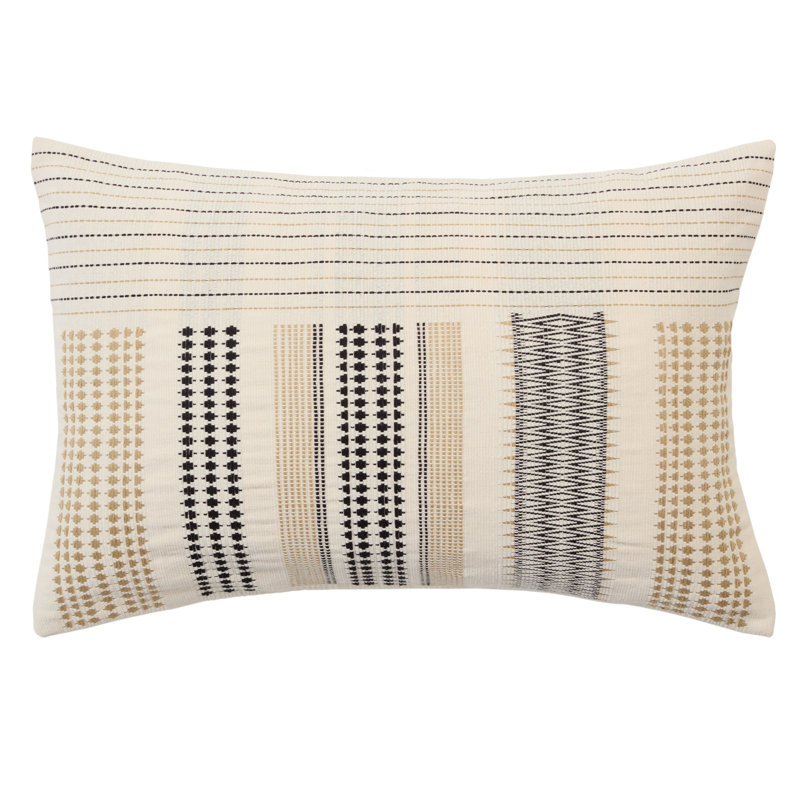 Saliou Tribal Rectangular Cotton Pillow, Pillow Cover Only - No Insert, Antelope/Tap Shoe/Angora