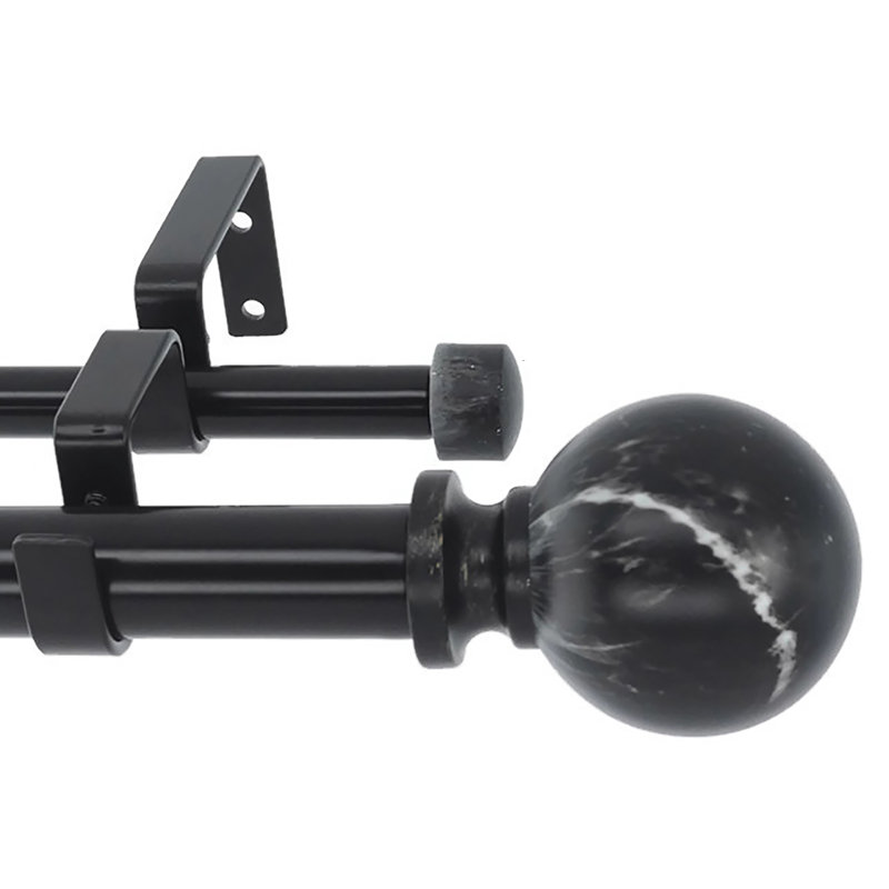 Adjustable Double Curtain Rod, Royal Gold, 84" - 120"