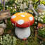 Table d'appoint d'extérieur, tabouret de statue champignon