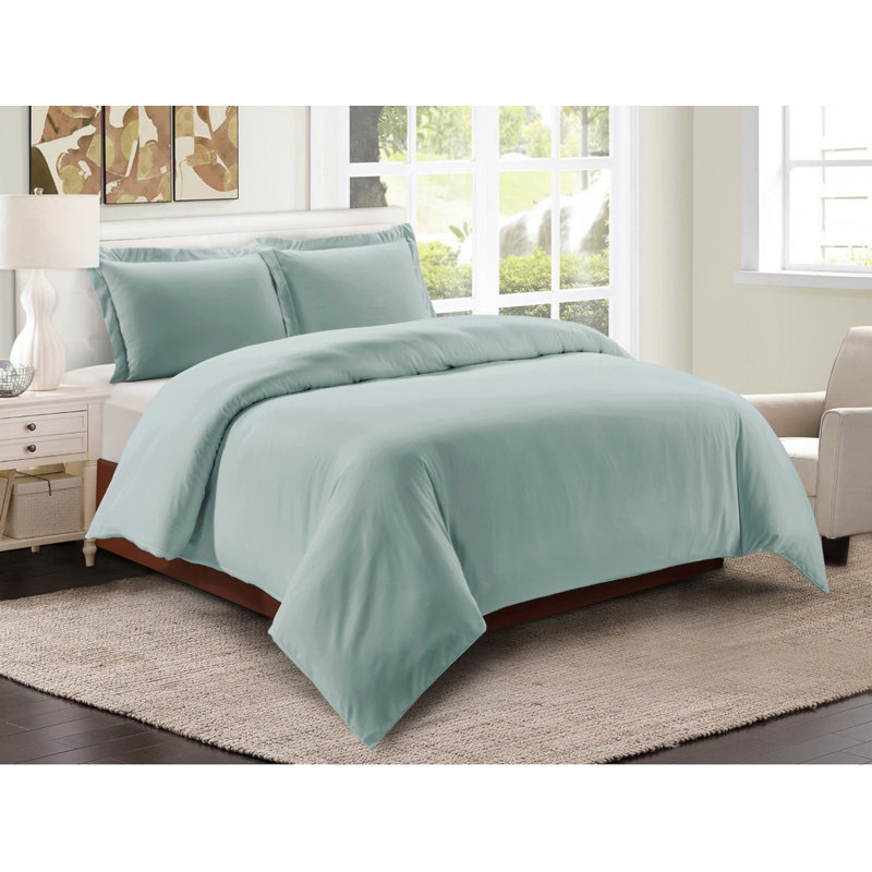 Machine Woven Duvet Cover, King Duvet Cover + 2 Shams, Silver