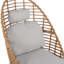 Chaise longue pivotante d'extérieur en osier à haut dossier