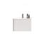 Meuble-lavabo rayé blanc doux 24 po avec lavabo en céramique blanc, meuble-lavabo mural flottant pour salle de bain moderne, lavabo une pièce blanc sans bonde, pré-assemblé