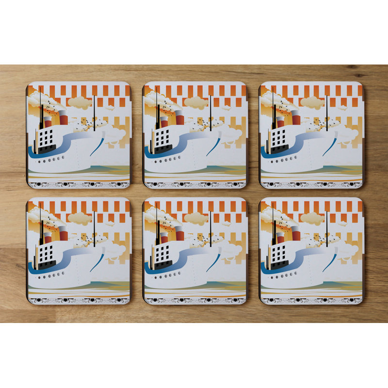 Square 6 Piece Coaster Set