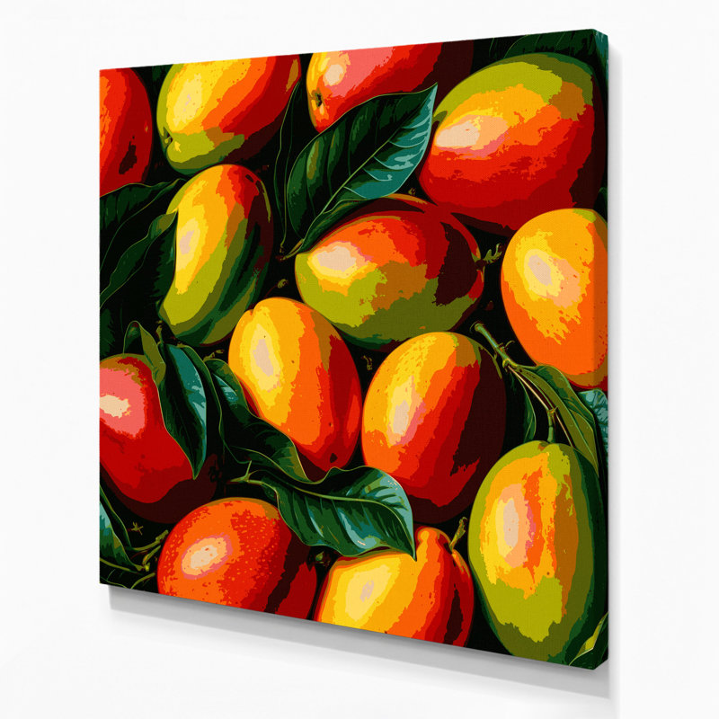 «Fruit Mango», art mural sur toile vert Tommy Atkins, H 32 po x l 32 po