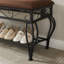 Banc de rangement recouvert de tissu Credle