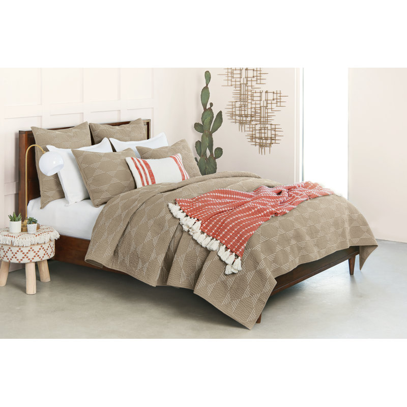 Saunders Cotton Geometric Bedding Set, Standard