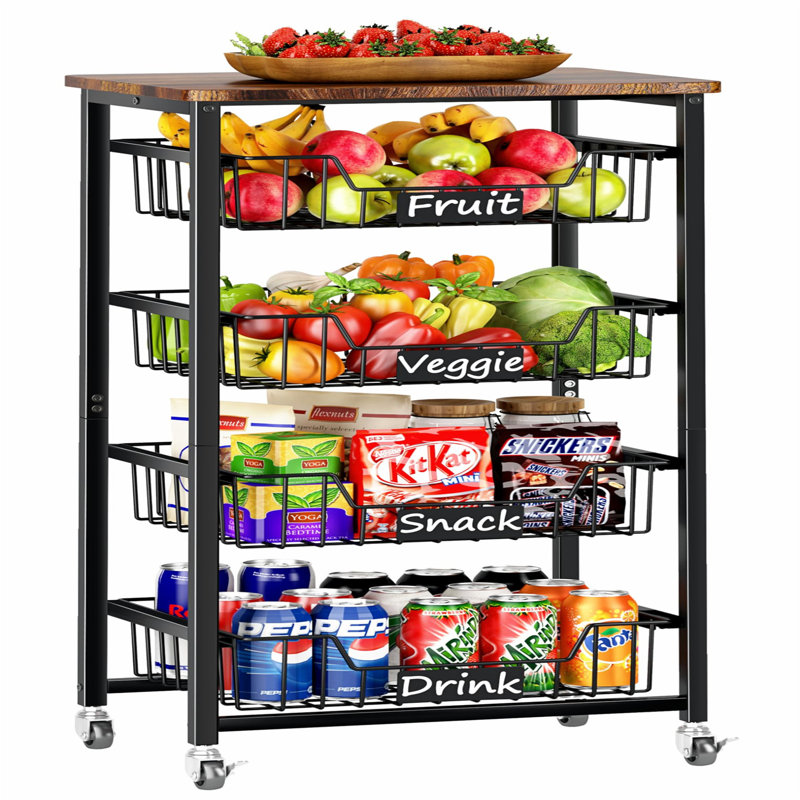 35'' H x 16.5'' W Utility Cart with Wheels