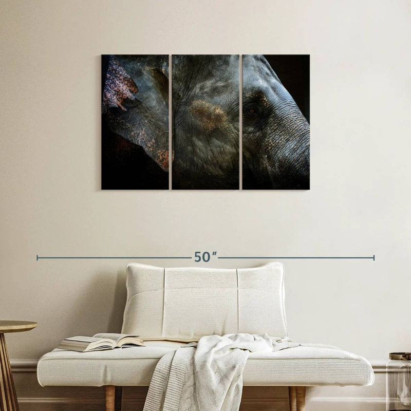 Brampt Asian Elephant Eye, 48" H x 74" W