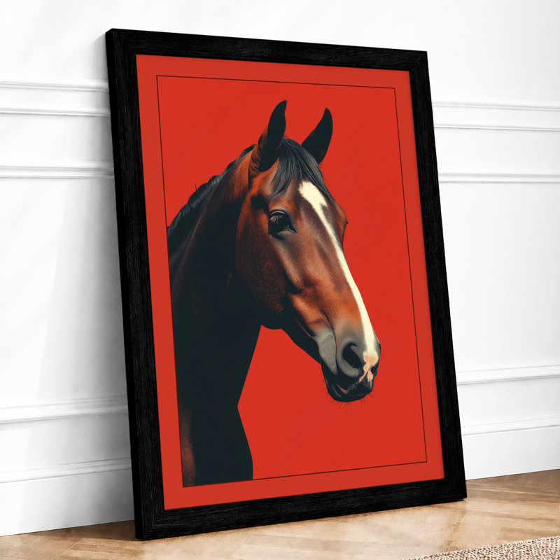 Noble Steed Portrait Modern - Print, A2 - 59.4 x 42.0 cm, Black