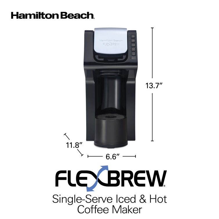 Hamilton Beach FlexBrew 6-Cup Black Single-Serve Coffee Maker Iced
