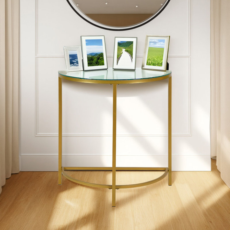 Badillo 29'' Glass Top Console Table